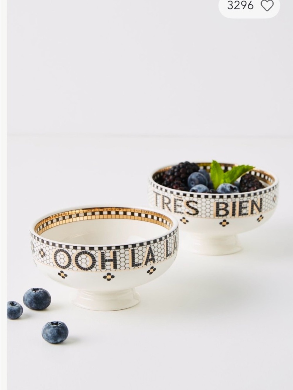 NWT Anthropologie Bistro Tile ‘Ooh La La' Nut Bowl - Picture 3 of 12